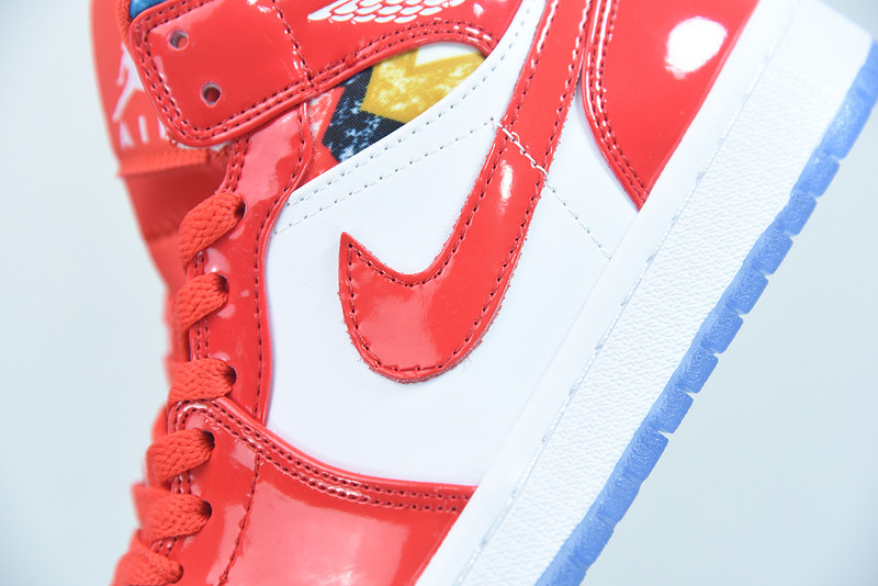 air jordan 1 mid red patent dc7294-600