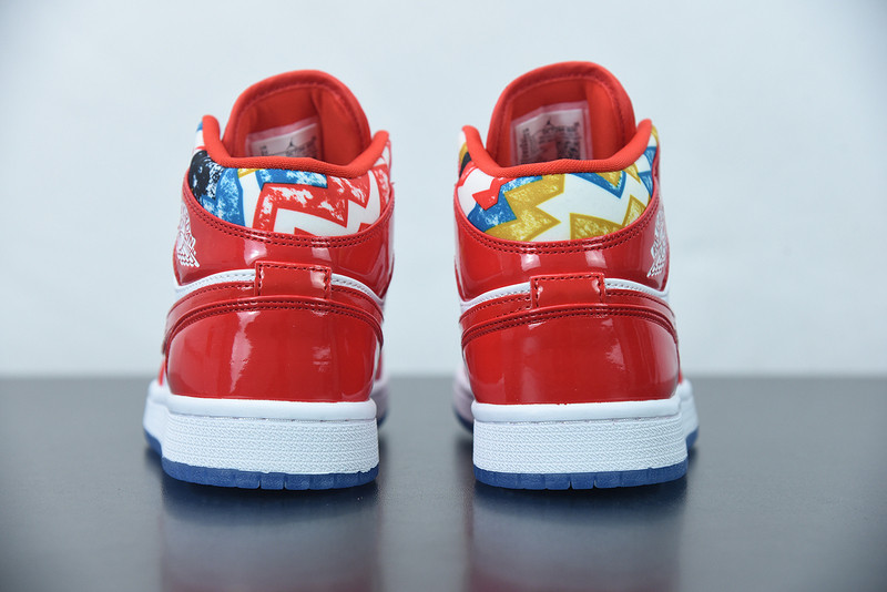 air jordan 1 mid red patent dc7294-600