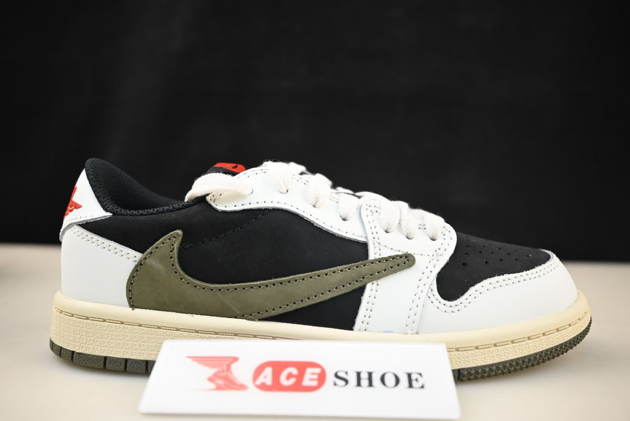 toddler travis scott x air jordan 1 low og ps ''olive'' dz5909-106