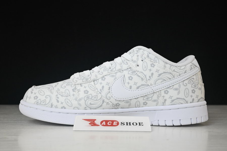 nike dunk low “white paisley” dj9955-100