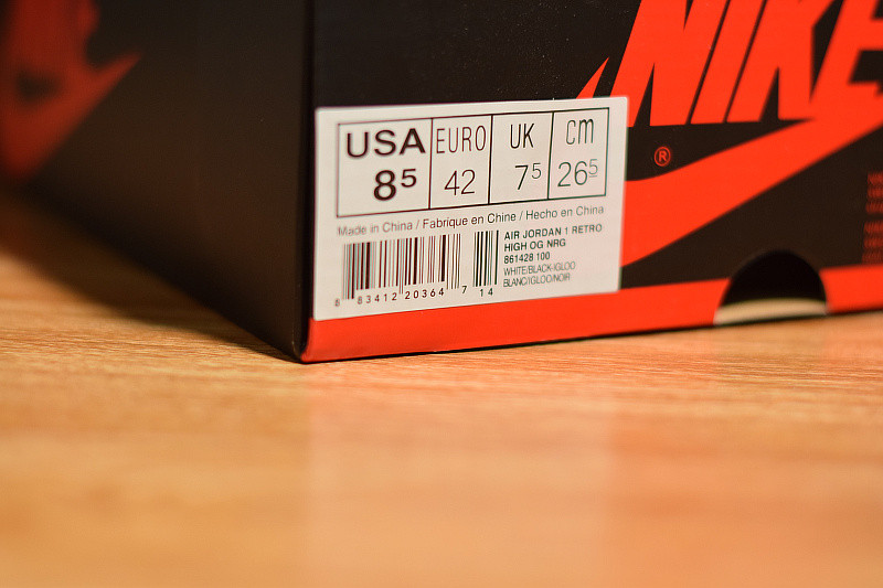 air jordan 1 retro high og nrg "igloo" 8614285-100