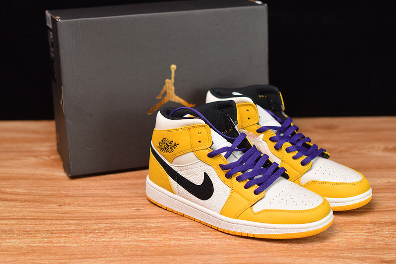 air jordan 1 mid se "lakers" 852542-700
