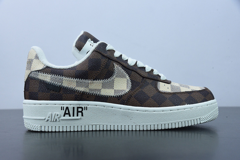 lvt x air force 1‘07 low "damier azur/brown/monogram''