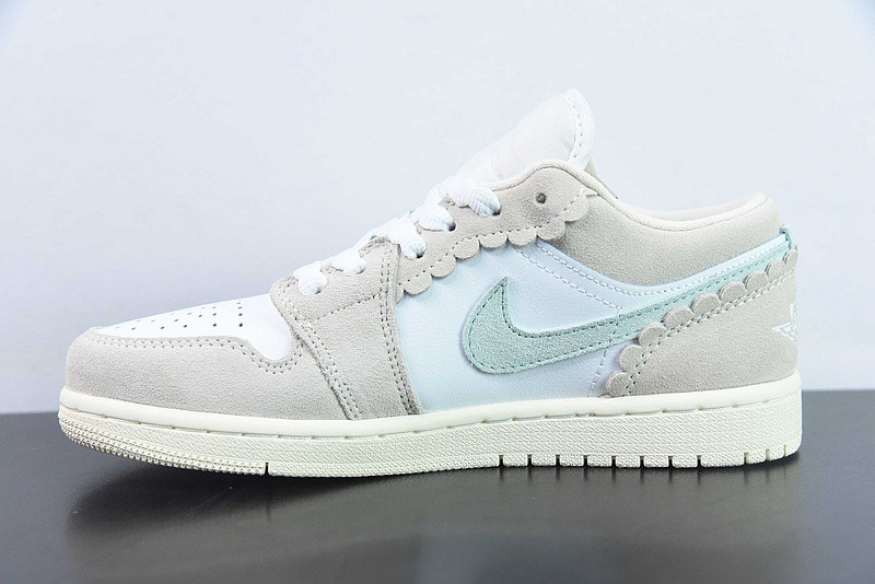 air jordan 1 low gs white pink soft blue dz5356-800